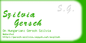 szilvia gersch business card